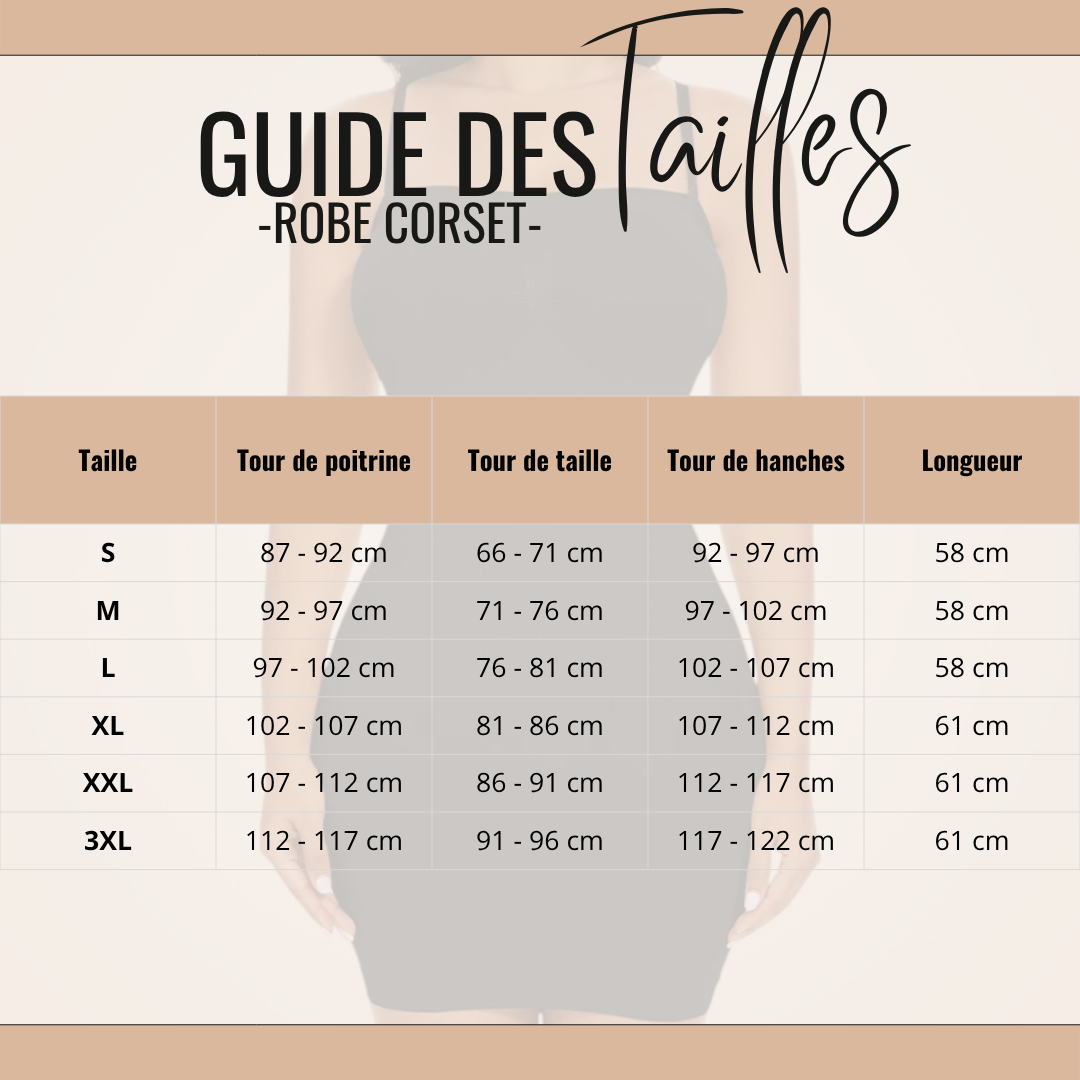 Guide des tailles de Aglaé - Robe Corset Femme