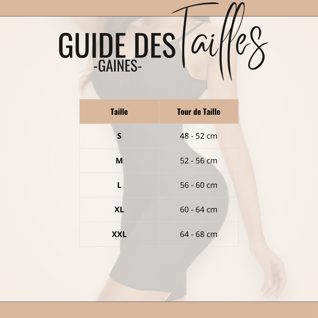 Guide des tailles de Artémis - Gaine Amincissante