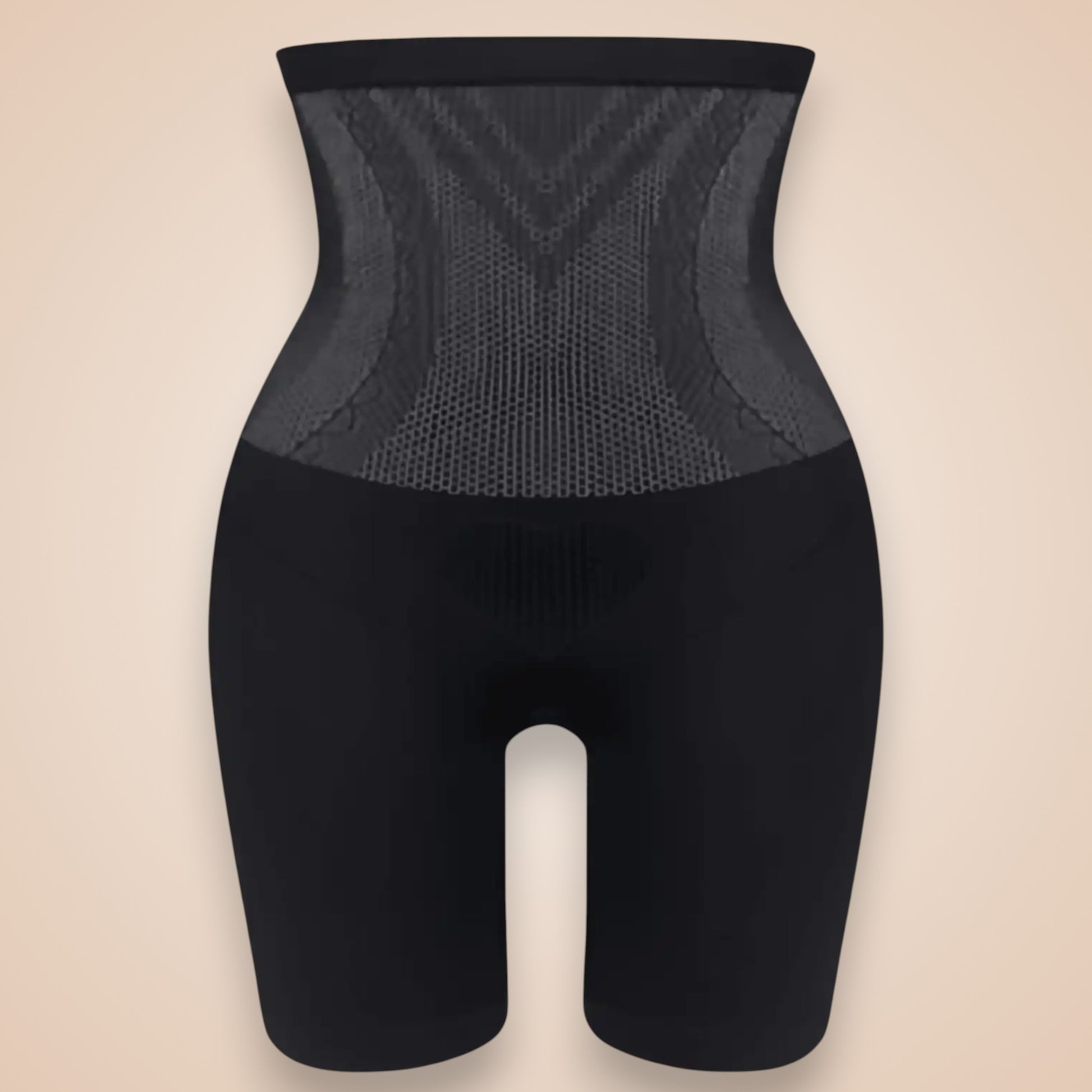 Gaine ventre plat noire taille haute pour femme, culotte gainante sculptante effet amincissant, maintien du ventre et de la taille.