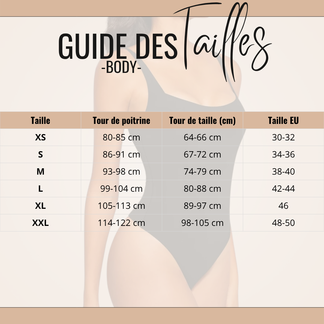 Guide des tailles de Atete - Body Amincissant