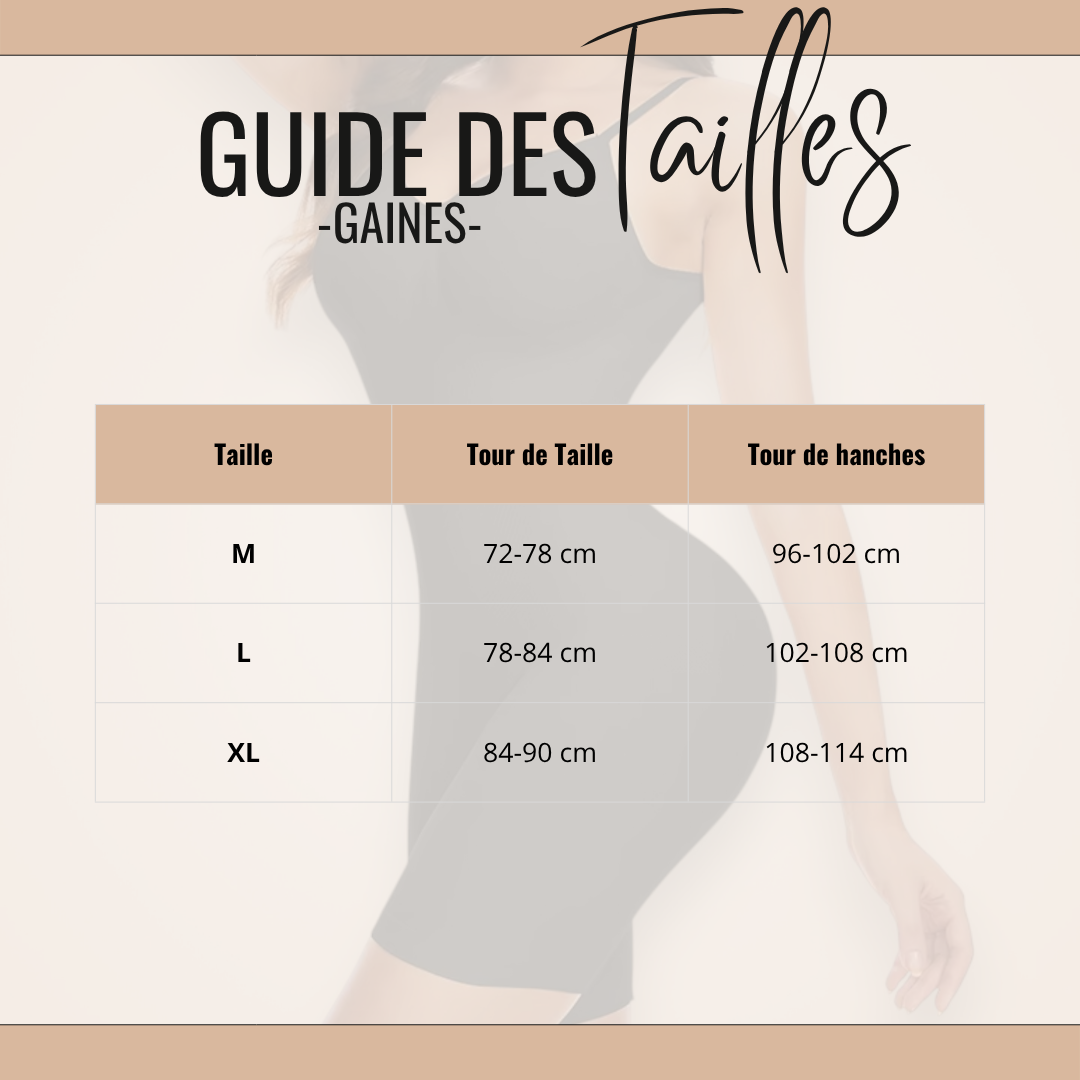 Guide des tailles de Iris - Gaine Amincissante Invisible